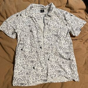 Androgynous Fox Button Up